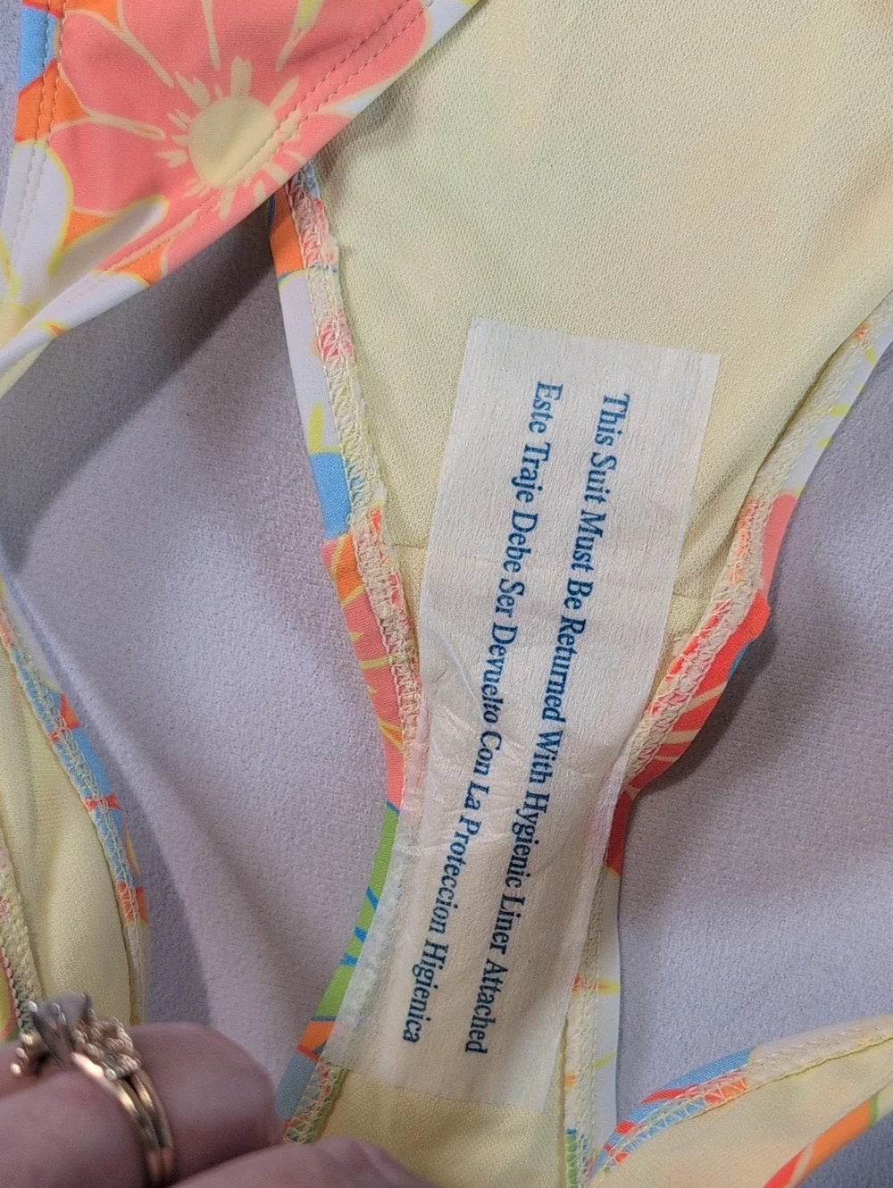 Wild Fable Yellow & Orange Floral Mid Rise Cheeky Bikini Bottom Size Medium